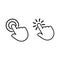 Mouse hand finger cursor icon vector pointers pad icon design
