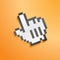 Mouse hand icon orange