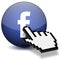 Mouse Hand Press Facebook Button