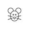 Mouse head line icon