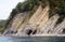 Mouse Holes Rocks with grottoes near the city of Tuapse, the Black Sea, Russia