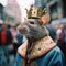 Mouse king, fantastic creature, mouse in ancient royal clothes, unusual animal