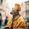 Mouse king, fantastic creature, mouse in ancient royal clothes, unusual animal,