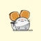 Mouse like toaster with crispy bread ears