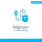 Mouse, Location, Search, Computer Blue Business Logo Template