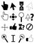 Mouse pointer icons set