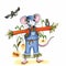 Mouse scarecrow