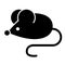 Mouse solid icon. Rat vector illustration isolated on white. Animal glyph style design, designed for web and app. Eps 10.