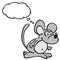 Mouse with thought bubble