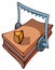 Mouse Trap with Cheese, Vector Illustration.