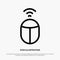 Mouse, Wifi, Computer Line Icon Vector