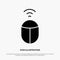 Mouse, Wifi, Computer solid Glyph Icon vector