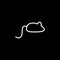 Mouse wild animal flat icon or logo on dark background