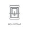 mousetrap linear icon. Modern outline mousetrap logo concept on