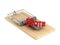 Mousetrap and vote on white background. Isolated 3d illustration