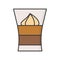 mousse in shot glass dessert, sweets and pastry set, filled outline icon