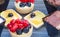 Mousses, tiramisu and fruit cakes