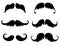 Moustache black silhouettes