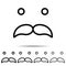 Moustache, face different shapes icon. Simple thin line, outline vector of emotion icons for UI and UX, website or mobile