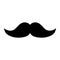 Moustache flat icon symbol. Vector illustration isolated on white background