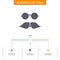moustache, Hipster, movember, glasses, men Business Flow Chart Design with 3 Steps. Glyph Icon For Presentation Background