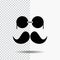 moustache, Hipster, movember, glasses, men Glyph Icon on Transparent Background. Black Icon