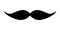 Moustache Icon - Black Vector Illustration - Isolated On White