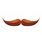 Moustache icon, cartoon style