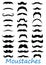 Moustache icons set