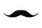 Moustache isolated on white. Vector illustration.