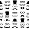 Moustache mustache vector seamless pattern background hipster