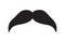 Moustache vector icon. Black retro style mustache. Shave barber vintage man face