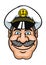 Moustached sailor or ship captain