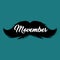 Moustaches Movember Blog Post Template for Bloggers and Social Media. Black Isolated Mustache Silhouette