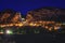 Moustiers Sainte Marie, small cozy french town in the heart of Provence, night view, France