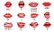 Mouth animation. Alphabet pronunciation, lips position while talking. Woman facial expression, white teeth and tongues