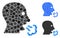 Mouth Breath Mosaic Icon of Round Dots