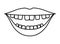 mouth with comics teeth