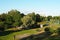 Mouth, floodplain and terraces of the Lososinka River, Petrozavodsk, Republic of Karelia August 3, 2022. Sunny windless evening.