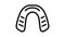 mouth guard line icon animation