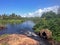 Mouth of the Jacuibe River, on the coast of Bahia