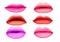 Mouth Lips paint on white background