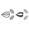 Mouth, lips, pronunciation of sounds line and solid icon, linguistics concept, phonetics speech vector sign on white