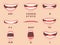 Mouth sync. Animate talking mouths lips with tongue for cartoon character, speaking english articulation and