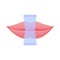 Mouth taping sleep strip over lips icon