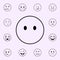 mouth to lock icon. Emoji icons universal set for web and mobile