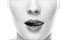 Mouth tongue and lips black and white