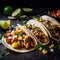 Mouth-watering Close-up Shot of Mexican Tacos al Pastor