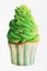 Mouth-watering cupcake with green cream