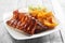 Mouth Watering Grilled Pork Rib and Fried Potatoes